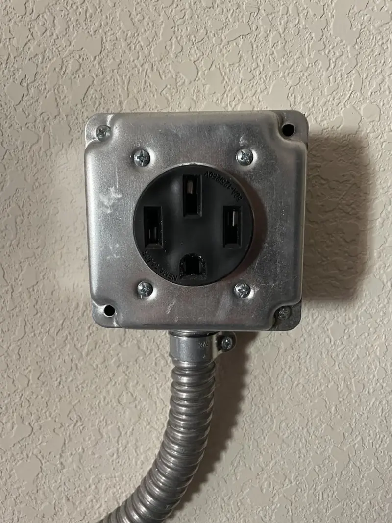 NEMA 14-50 outlet installed for Smart Home Electrical in Plainfield